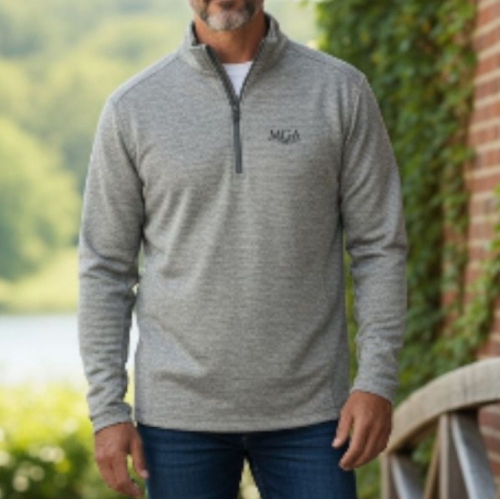 Vineyard Vines Gray Performance MGA Pullover - Picture 2 of 13